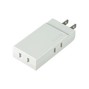 ELPA コンパクトタップ３個口   A-CT003B(W) ［直挿し /3個口 /スイッチ無］ | ELPA