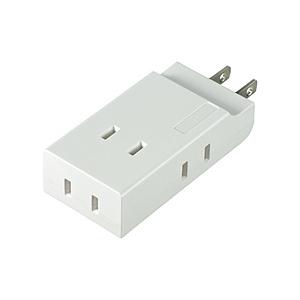 ELPA コンパクトタップ４個口   A-CT004B(W) ［直挿し /4個口 /スイッチ無］ | ELPA