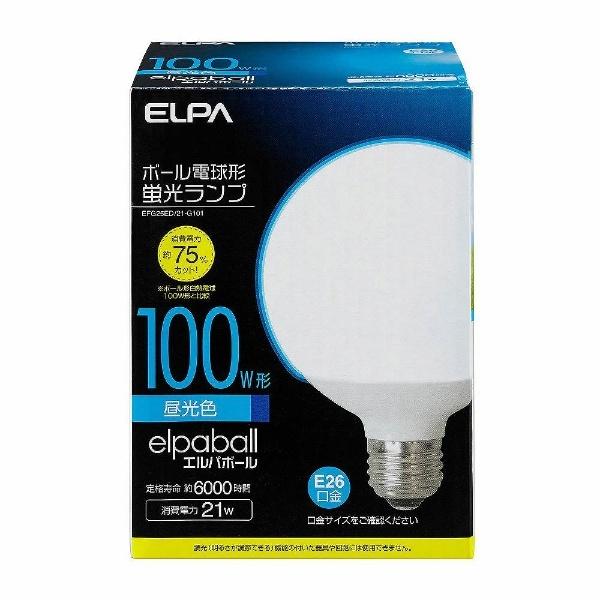 ELPA 電球形蛍光灯 G形 100W形EFG25ED/21-G101 | ELPA | 01