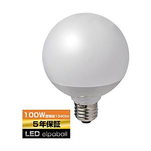 ELPA LED電球 100W相当 電球色 LDG13L-G-G2106 ［E26 /ボール電球形 /100W相当 /電球色 /1個 /広配光タイプ］ | ELPA