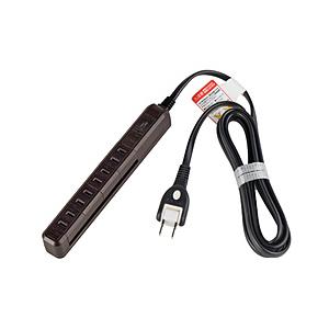 ELPA 電源タップ　耐雷スリム回転タップ　4個口　木目  木目 WBS-SL402SB(WD) ［2.0m /4個口 /スイッチ無］ | ELPA