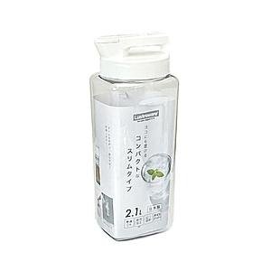 岩崎工業 ピッチャー 冷水筒 2.1L 耐熱 横置き プラスチック ホワイト | 