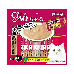 いなばペットフード ＣＩＡＯちゅ〜る総合栄養食まぐろ海鮮ミックス味１４ｇ×２０本 | いなばペットフード