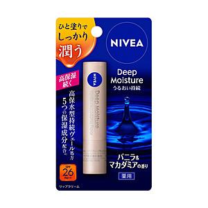 花王 NIVEA（ニベア）ディープ モイスチャーリップ バニラ＆マカダミア 2.2g [振込不可] | Kao