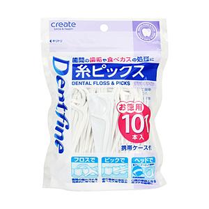 クリエイト デントファイン 糸ピックス 101本入 Dentfine 糸ピックス | 