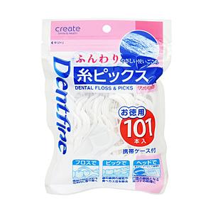 クリエイト デントファイン ふんわり糸ピックス 101本入 Dentfine 糸ピックス | 