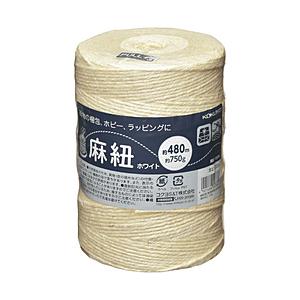 コクヨ 麻紐 ホワイト色 480m巻 ホビー向け ホヒ-35W の商品画像