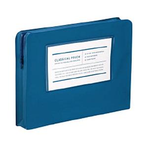 コクヨ A4ケース クラシカルポーチ ブルー F-VBF230B | KOKUYO