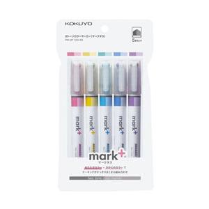 コクヨ 2トーン 蛍光マーカー 5本セット マークタス  PM-MT100-5S 【864】 | KOKUYO