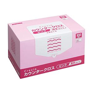 日本製紙クレシア カウンタークロス　薄手タイプ　ピンク　65422 （1ケース600枚）｜y-sofmap