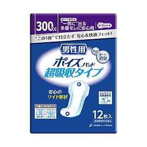 日本製紙クレシア ポイズパッド　超吸収ワイド　男性用　12枚 | 日本製紙クレシア