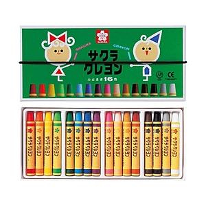 サクラクレパス [クレヨン] クレヨン太巻 16色 (ゴムヒモ付) LY16R | サクラクレパス