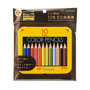 トンボ鉛筆 ミニ色鉛筆 12色セット NQ 削り器付パック   BCA-151 【864】 | トンボ鉛筆