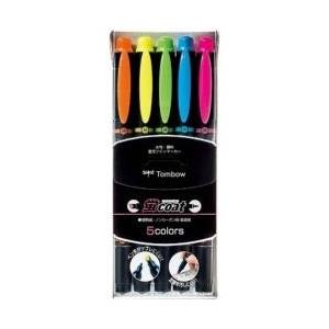 トンボ鉛筆 [蛍光ペン] 蛍光ツインマーカー 蛍コート 5色セット WA-TC5C | トンボ鉛筆