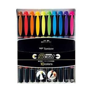 トンボ鉛筆 [蛍光ペン] 蛍光ツインマーカー 蛍コート 10色セット WA-TC10C | トンボ鉛筆
