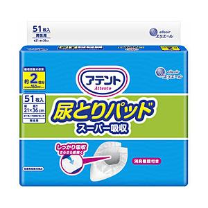 大王製紙 Attento（アテント）尿とりパッド スーパー吸収 男性用 51枚 | 