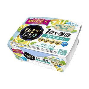 大王製紙 elleair（エリエール） キレキラ！トイレクリーナー 1枚で徹底お掃除シート シトラスミント 本体 （10枚） 〔トイレ用掃除シート〕 [振込不可] | 