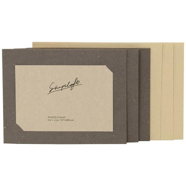 Nakabayashi simplaft(シンプラフト) フォトカード封筒付き3枚セット L判サイズ（グレー） PCLSPTN | ナカバヤシ | 01