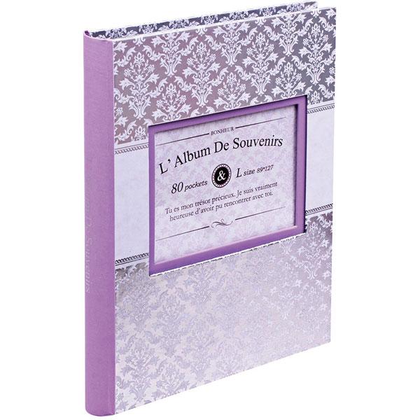 Nakabayashi ウィンドウカバーアルバム L判2段80枚収納  バイオレット | ナカバヤシ | 01