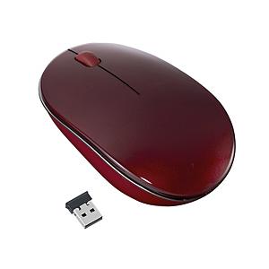 Nakabayashi マウス FLATTY(Chrome/Mac/Windows11対応) レッド MUS-RKT153NR ［BlueLED /無線(ワイヤレス) /3ボタン /USB］ | ナカバヤシ