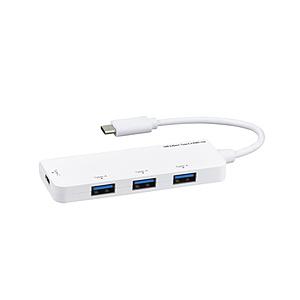Nakabayashi UH-C3404W USB-C → USB-A 変換ハブ (Chrome/Android/iPadOS/Mac/Windows11対応) ホワイト ［バスパワー /4ポート /USB 3.2 Gen1対応］ | ナカバヤシ