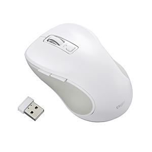 Nakabayashi マウス (Chrome/Mac/Windows11対応) ホワイト MUS-RKF214W ［BlueLED /無線(ワイヤレス) /5ボタン /USB］ | ナカバヤシ