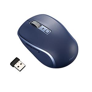 Nakabayashi マウス (Chrome/Mac/Windows11対応) ブルー MUS-RKF216NB ［BlueLED /無線(ワイヤレス) /5ボタン /USB］ | ナカバヤシ