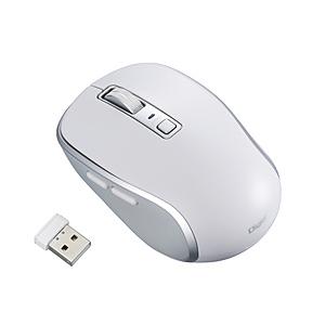 Nakabayashi マウス (Chrome/Mac/Windows11対応) ホワイト MUS-RKF216W ［BlueLED /無線(ワイヤレス) /5ボタン /USB］ | ナカバヤシ