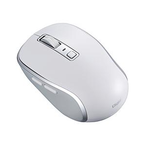 Nakabayashi マウス (Chrome/iPadOS/iOS/Mac/Windows11対応) ホワイト MUS-BKF217W ［BlueLED /無線(ワイヤレス) /5ボタン /Bluetooth］ 【864】 | ナカバヤシ