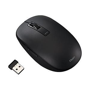 Nakabayashi マウス (Chrome/Mac/Windows11対応) ブラック MUS-RKF218BK ［BlueLED /無線(ワイヤレス) /5ボタン /USB］ | ナカバヤシ