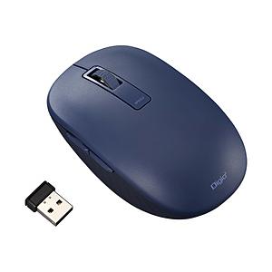 Nakabayashi マウス (Chrome/Mac/Windows11対応) ブルー MUS-RKF218NB ［BlueLED /無線(ワイヤレス) /5ボタン /USB］ | ナカバヤシ