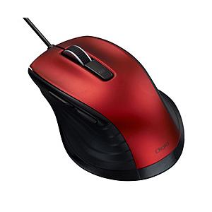 Nakabayashi マウス F_line(Chrome/Mac/Windows11対応) レッド MUS-UKF227R ［BlueLED /有線 /5ボタン /USB］ | ナカバヤシ