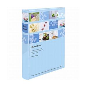 Nakabayashi 背丸ブック式ポケットアルバム 「インテリアフォト」 （L判3段ポケット／ブルー） BPL-240-4-B | ナカバヤシ