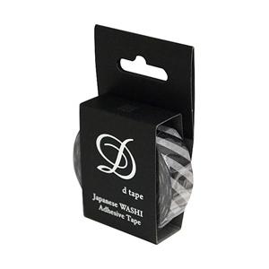 Nakabayashi 和紙マスキングテープ D TAPE 1本 ストライプ ブラック | ナカバヤシ