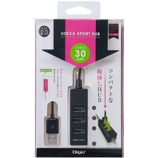 Nakabayashi UH-2404BK USBハブ  ブラック ［4ポート］ | ナカバヤシ | 02