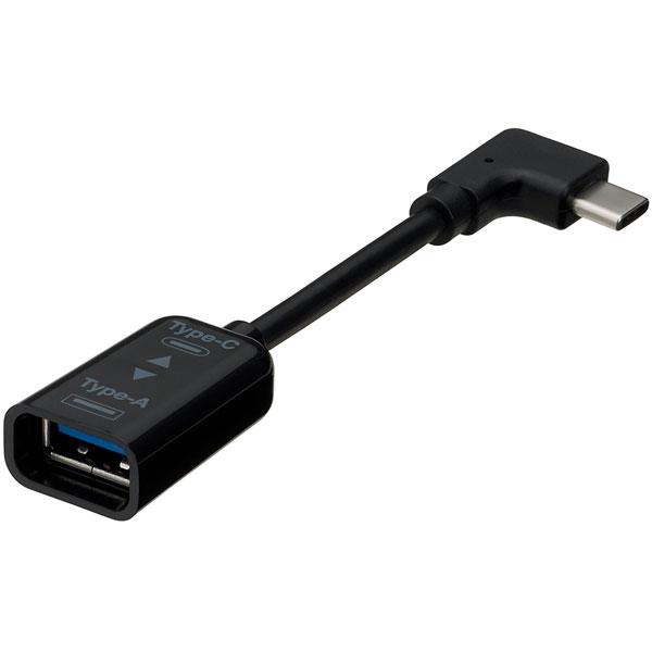 Nakabayashi USB変換アダプタ [USB-C オス→メス USB-A /転送 /USB3.1 Gen1] L型 ブラック ZUH-CARL301BK | ナカバヤシ | 02
