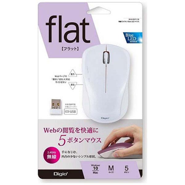 Nakabayashi ワイヤレスBlueLEDマウス［2.4GHz USB・Win／Mac］（5ボタン・ホワイト）　MUSRKF118W [無線マウス・ブルーLED方式] | ナカバヤシ | 02