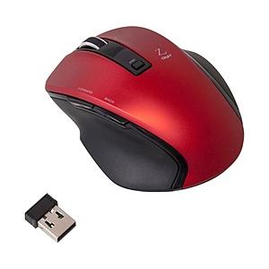 Nakabayashi ワイヤレスBlueLEDマウス［2.4GHz USB・Win／Mac／Android］　Zシリーズ （5ボタン・レッド）　MUS-RKF119R [振込不可] | ナカバヤシ