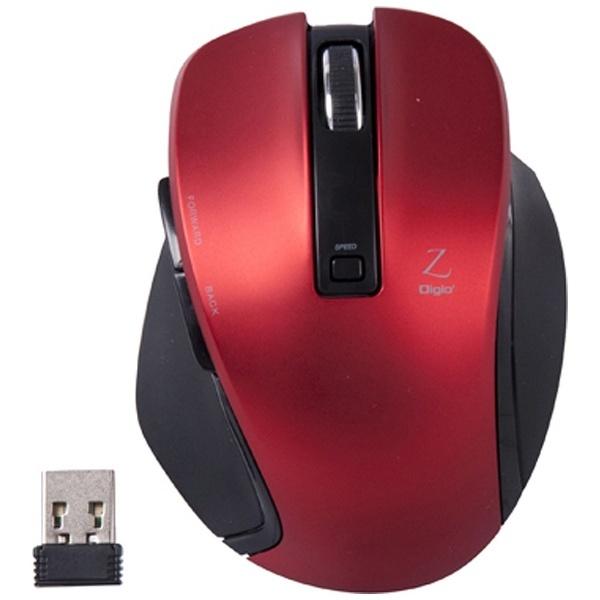Nakabayashi ワイヤレスBlueLEDマウス［2.4GHz USB・Win／Mac／Android］　Zシリーズ （5ボタン・レッド）　MUS-RKF119R [振込不可] | ナカバヤシ | 01