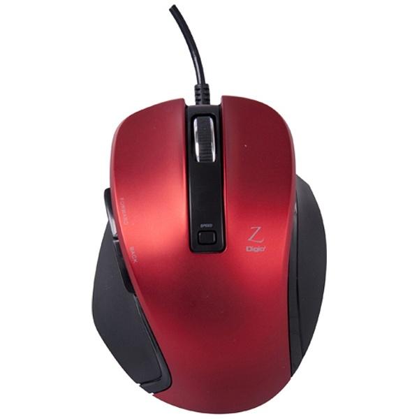 Nakabayashi 有線BlueLEDマウス［USB 1.5m・Win／Mac／Android］　Zシリーズ （5ボタン・レッド）　MUS-UKF120R | ナカバヤシ | 01