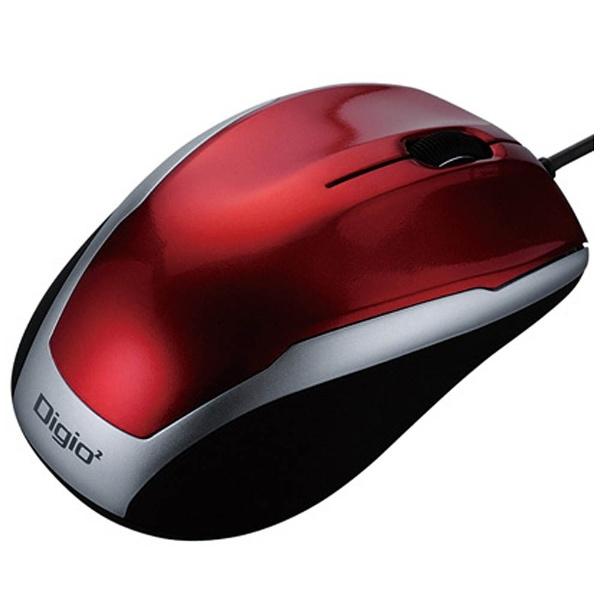 Nakabayashi MUSUKT115R　有線マウス（BlueLED/USB/3ボタン/レッド） [ブルーLED方式] | ナカバヤシ