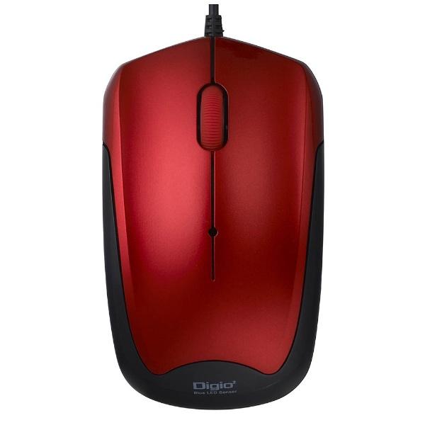 Nakabayashi MUSUKT124R（3ボタン・レッド）  有線BlueLEDマウス［USB・Mac／Win］ 静音 | ナカバヤシ | 01