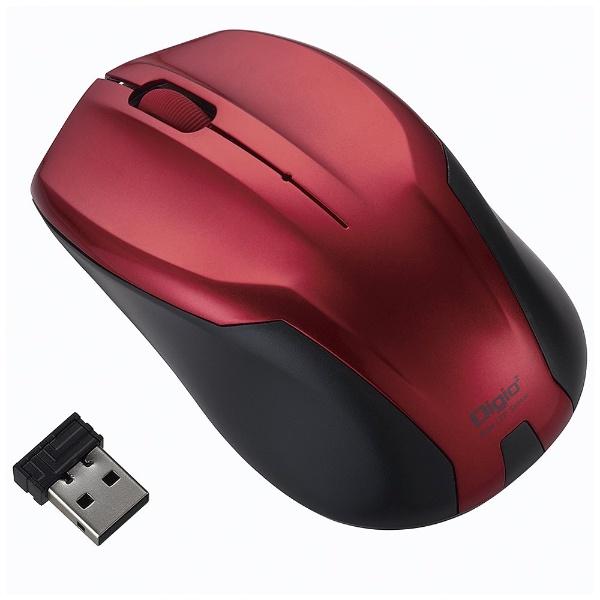 Nakabayashi ワイヤレスBlueLEDマウス［2.4GHz USB・Mac／Win］ 静音 （3ボタン・レッド）　MUSRKT125R | ナカバヤシ | 01