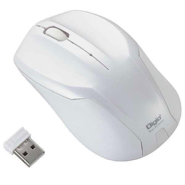 Nakabayashi ワイヤレスBlueLEDマウス［2.4GHz USB・Mac／Win］ 静音 （3ボタン・ホワイト）　MUSRKT125W | ナカバヤシ | 01