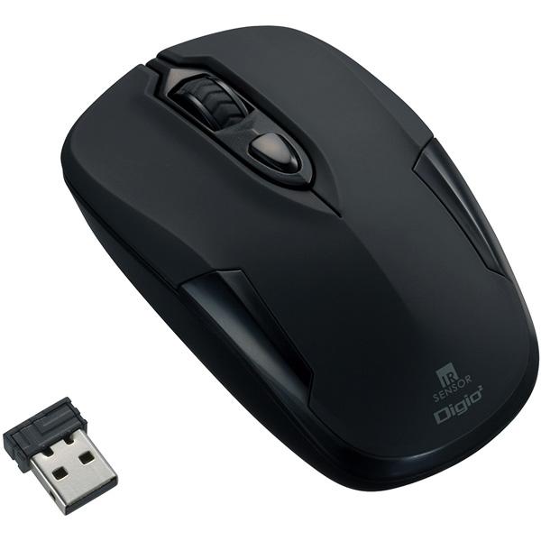 Nakabayashi ワイヤレス IR LEDマウス［USB・Win・3ボタン］ MUSRIT126BK ブラック | ナカバヤシ | 02