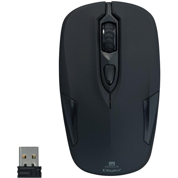 Nakabayashi ワイヤレス IR LEDマウス［USB・Win・3ボタン］ MUSRIT126BK ブラック | ナカバヤシ | 03