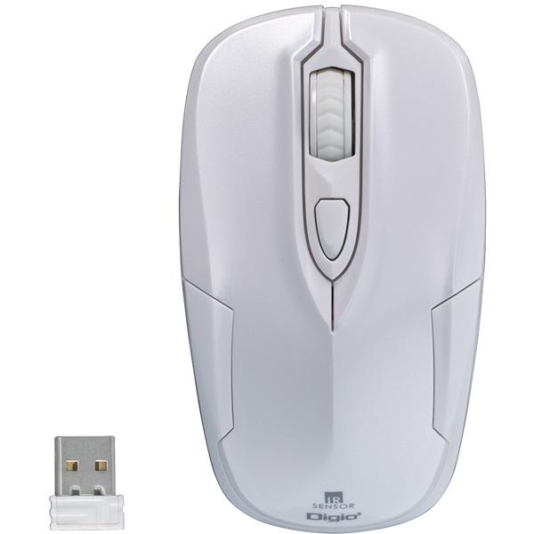Nakabayashi ワイヤレス IR LEDマウス［USB・Win・3ボタン］ MUSRIT126W ホワイト [振込不可] | ナカバヤシ | 03