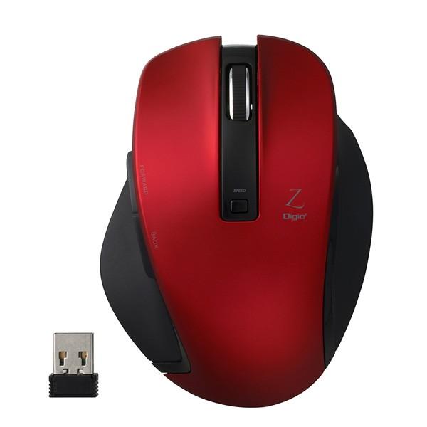 Nakabayashi ワイヤレスBlueLEDマウス [USB 2.4GHz・Win／Mac]　Zシリーズ　（Mサイズ・5ボタン）　レッド　MUS-RKF129R | ナカバヤシ | 01