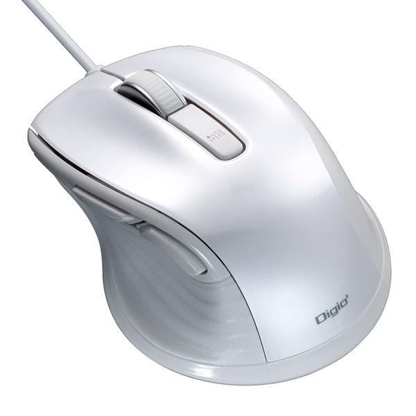 Nakabayashi 有線BlueLEDマウス［USB・Win／Mac］Flineシリーズ Sサイズ 5ボタン MUS-UKF142W ホワイト [5ボタン] | ナカバヤシ | 01