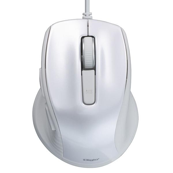 Nakabayashi 有線BlueLEDマウス［USB・Win／Mac］Flineシリーズ Sサイズ 5ボタン MUS-UKF142W ホワイト [5ボタン] | ナカバヤシ | 02